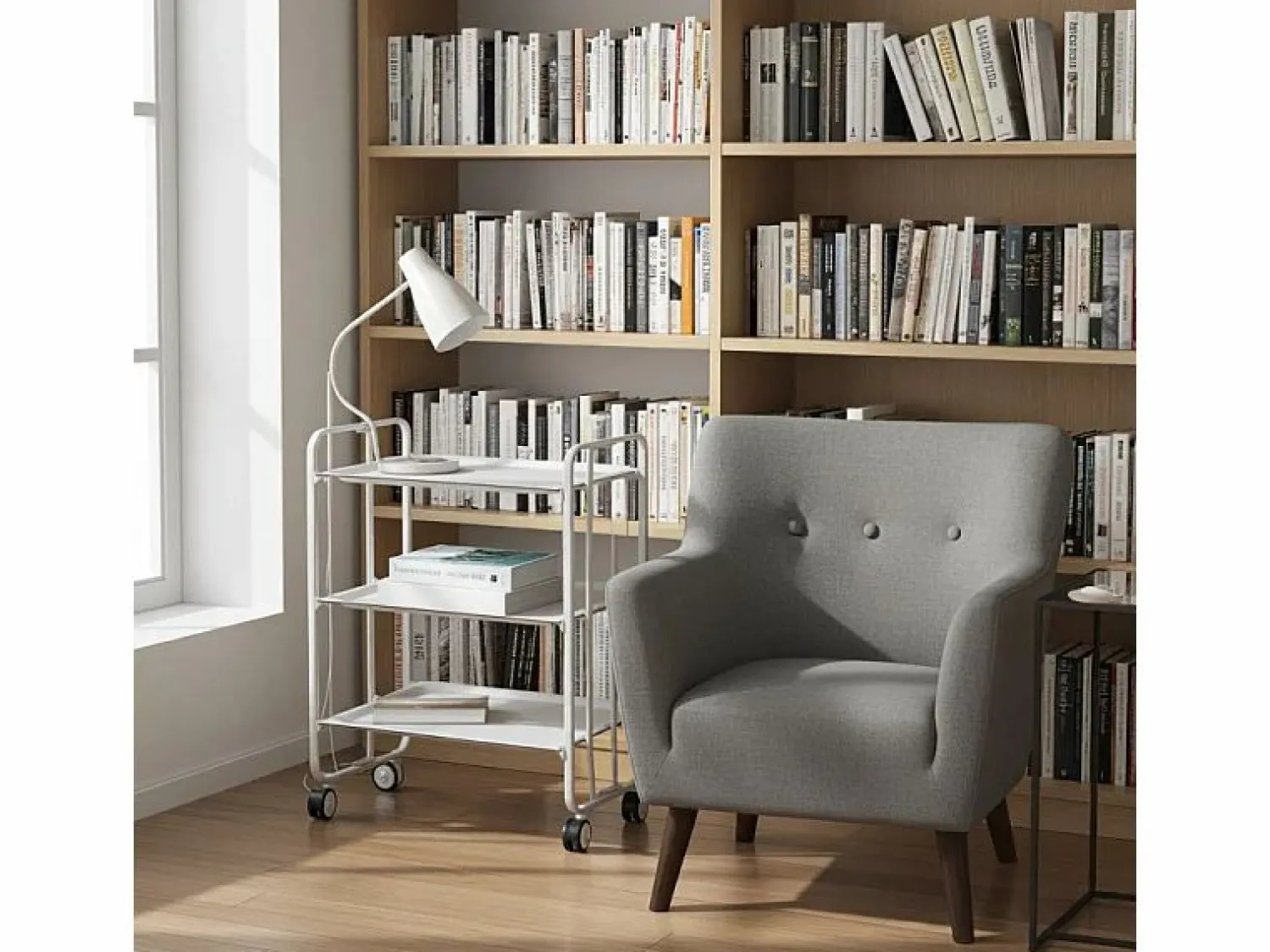 Online - Carrito auxiliar plegable BAUHAUS con ruedas – 3 niveles y 3 posiciones- Mueble Camarera