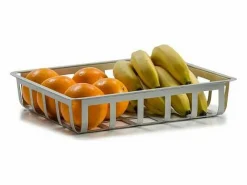 New Don Hierro - Cesta metálica ordenación pequeña, multifuncional y decorativa, ZESTA- Gris