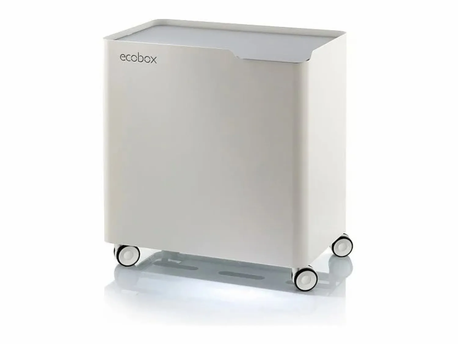 Sale Don Hierro - Cubo de basura reciclaje ECOBOX, con ruedas y cierre suave, 60 litros- Gris