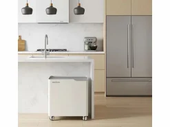 Sale Don Hierro - Cubo de basura reciclaje ECOBOX, con ruedas y cierre suave, 60 litros- Gris