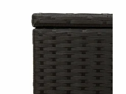 New Dorian Caja de almacenaje jardín con ruedas ratán sintético 190L Baúl De Jardín