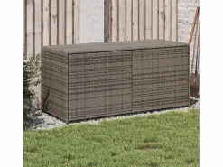 Sale Dorian Caja de almacenaje de jardín ratán sintético 283L Baúl De Jardín