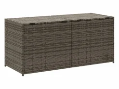 Sale Dorian Caja de almacenaje de jardín ratán sintético 283L Baúl De Jardín