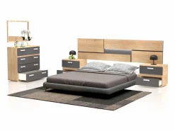 duehome Dormitorio Ataneq Pure 4C Cambria - Grafito Marru00f3n