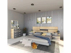 duehome Dormitorio Ataneq Pure 4C Cambria - Grafito Marru00f3n