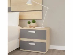 duehome Dormitorio Ataneq Pure 4C Cambria - Grafito Marru00f3n