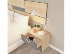 duehome Dormitorio Ataneq Pure 4C Cambria - Grafito Marru00f3n