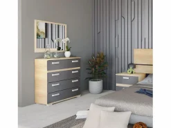 duehome Dormitorio Ataneq Pure 4C Cambria - Grafito Marru00f3n