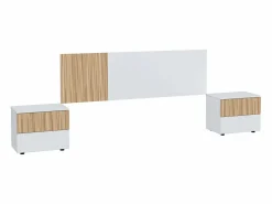 Best Dormitorio Nórdico Completo Natur y Artik Muebles Blanco