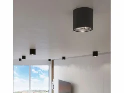 Clearance Downlight da superficie Round Flush Light Nero GU10 Focos empotrables de superficie Foco empotrado redondo GU10 Plafón