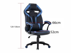 Sale DREFT - Sillón gamer de estilo moderno para dormitorio de adolescente - 120-130x66x67 - y rojo Silla Gaming