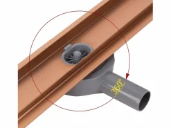 Sale Rea Drenaje Lineal Neox Pro 700 Brush Copper Naranja
