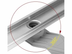 Hot Rea Drenaje Lineal Neox Superflow 600 Brush Steel Plateado