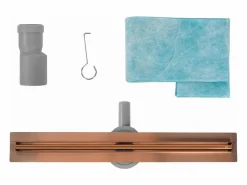 Discount Drenaje Lineal Neox Slim Pro 700 Brush Copper Cañería