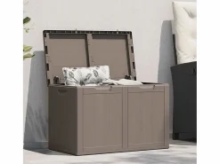Best Garden Furniture Drumkeeran Caja de almacenaje para jardín 180 L PP aspecto madera marrón Marru00f3n