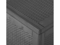 Clearance Garden Furniture Drumkeeran Caja de almacenaje para jardín 180 L PP ratán negra Negro