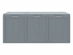 Outlet Drumkeeran Caja de almacenaje para jardín 270 L PP aspecto madera Baúl De Jardín