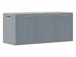 Outlet Drumkeeran Caja de almacenaje para jardín 270 L PP aspecto madera Baúl De Jardín