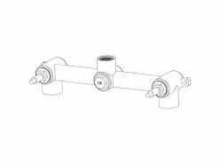 Valaz Ducha empotrada bimando redonda CARBINI cromada Ø 25cm Cromado