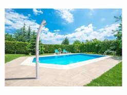 POOLEX Ducha Solar Exterior Jolly 25L Formidra 233x15x16.5cm- Aluminio - Lavapies, Cabezal y Mezclador - - Rosa