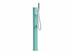 Sale FORMIDRA Ducha Solar Exterior Jolly Go 20L 24x26x120cm Aluminio - Ducha de mano extraíble, mezclador y enjuague de pies Verde claro
