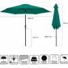Hot Dudeco Parasol Crudo Aluminio 300 Verde oscuro Sombrilla
