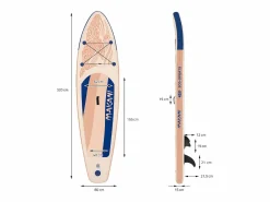 New Tabla hinchable de paddle surf SUP Makani 320 x 80 x 15 cm de PVC color albaricoque con bomba de aire, bolsa de transporte y accesorios Deportes Náuticos