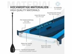 Best Tabla hinchable de paddle surf SUP Makani 320 x 80 x 15 cm de PVC hasta 120kg con bomba de aire, bolsa de transporte y accesorios Deportes Náuticos