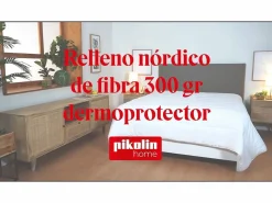 New PIKOLIN Edredón Nórdico 150x220cm | PKH Fibra| Otoño-Invierno | Cama 80/90 Blanco