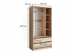Vicco El armario sonoma 100x50x200 elmo
