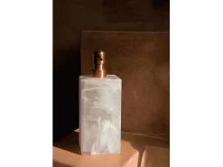Sale El Dispensador De Jabón De Resina - Rosa Blanco Accesorios De Wc