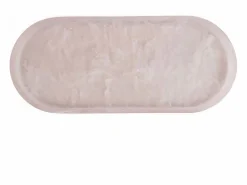 Hot Bazar Bizar El Plato Ovalado De Resina - Rosa Blanco Rosa / Blanco