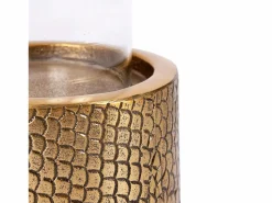 Sale El Portavelas Croco Con Cristal - Latón - M Portavelas Y Vela