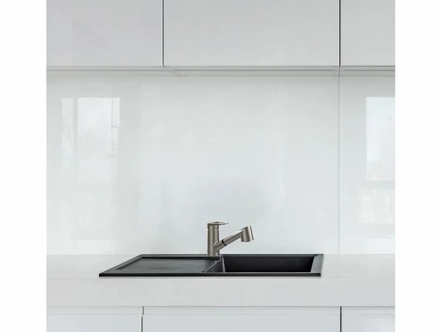 New Embla grifo mezclador para fregadero con ducha extraíble acabado acero inoxidable Grifo De Cocina