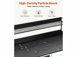 Hot Encimera de Lavadora-Secadora SucceBuy 137x69 CM, Encimera de Lavado de Madera con Almohadillas Antideslizantes, Resistente al Agua para una Organización Mueble Para Lavadora