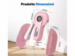 MERACH Entrenador de Piernas 2 en 1 , Ángulo Ajustable, LED, Pantalla de Doble Escala, Indicador de Presión, 2 Niveles de Resistencia, Portátil, Rosa