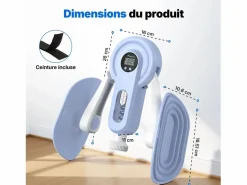 MERACH Entrenador de Piernas 2 en 1 , Ángulo Ajustable, LED, Pantalla de Doble Escala, Indicador de Presión, 2 Niveles de Resistencia, Portátil,