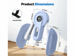 MERACH Entrenador de Piernas 2 en 1 , Ángulo Ajustable, LED, Pantalla de Doble Escala, Indicador de Presión, 2 Niveles de Resistencia, Portátil,