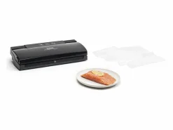 Hot Tefal Envasadora al vacío Vacupack Classic VT254070 negra con 18 bolsas, funciones automáticas de vacío y sellado, 110W Negro