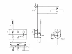 Online Essebagno Envol columna de ducha empotrada mecánica cromada Plateado