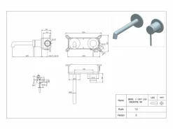 Sale Essebagno Envol II mezclador de lavabo empotrado Negro