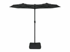 Garden Furniture Eryx Sombrilla doble de jardín gris antracita 316x145 cm