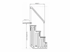 Online Habitat et jardin Escalera simple para piscina Blanco
