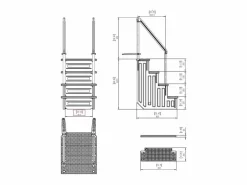 Online Habitat et jardin Escalera simple para piscina Blanco
