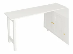 Clearance Escritorio 2 en 1 120×40×74,5 cm - Giratorio 360° - 3 puertas y 1 cajón - Certificado FSC - Escritorio Rinconero|Escritorio Tradicional