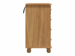 vidaxl Escritorio ASKIM Marrón 95 x 40 x 75 cm Madera de pino macizo Marru00f3n