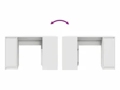 Online Clicnbuy Escritorio 120x42x76 cm madera de ingeniería Blanco