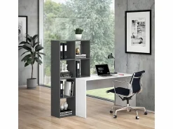Vicco Escritorio blanco/antracita 166.8x59x143 mara