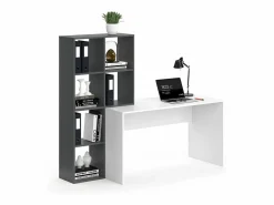 Vicco Escritorio blanco/antracita 166.8x59x143 mara