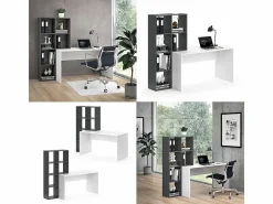 Vicco Escritorio blanco/antracita 166.8x59x143 mara